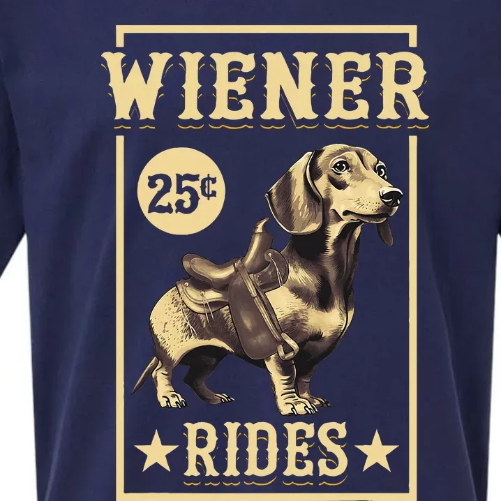 Wiener Rides Dachshund Lover Doxie Weiner Weenie Dog Owner Sueded Cloud Jersey T-Shirt