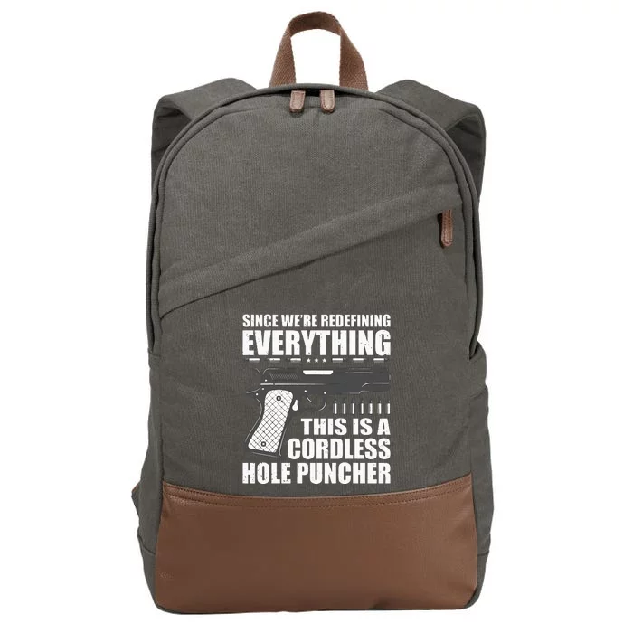 Were Redefining Everything This Is A Cordless Hole Puncher Cotton Canvas Backpack