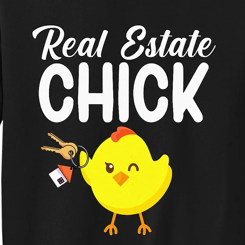 Womens Real Estate Chick Funny Realtor Tall Sweatshirt