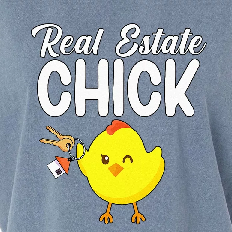 Womens Real Estate Chick Funny Realtor Garment-Dyed Women's Muscle Tee