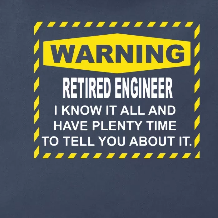 WARNING Retired Engineer Zip Tote Bag