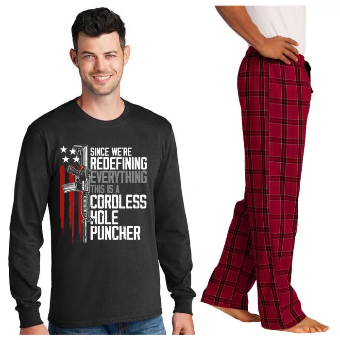 We're Redefining Everything This Is A Cordless Hole Puncher Long Sleeve Pajama Set