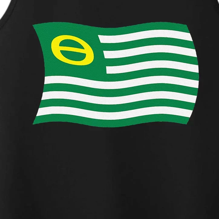 Wavy Retro Ecology Movement Flag Earth Day Climate Change Performance Tank