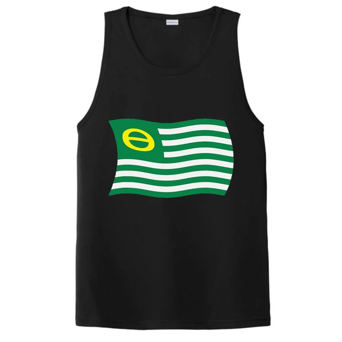 Wavy Retro Ecology Movement Flag Earth Day Climate Change Performance Tank