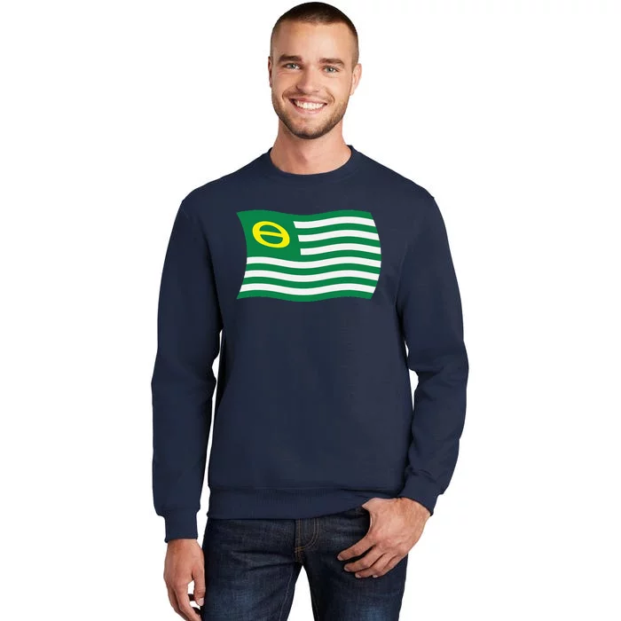 Wavy Retro Ecology Movement Flag Earth Day Climate Change Sweatshirt