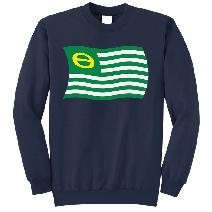 Wavy Retro Ecology Movement Flag Earth Day Climate Change Sweatshirt