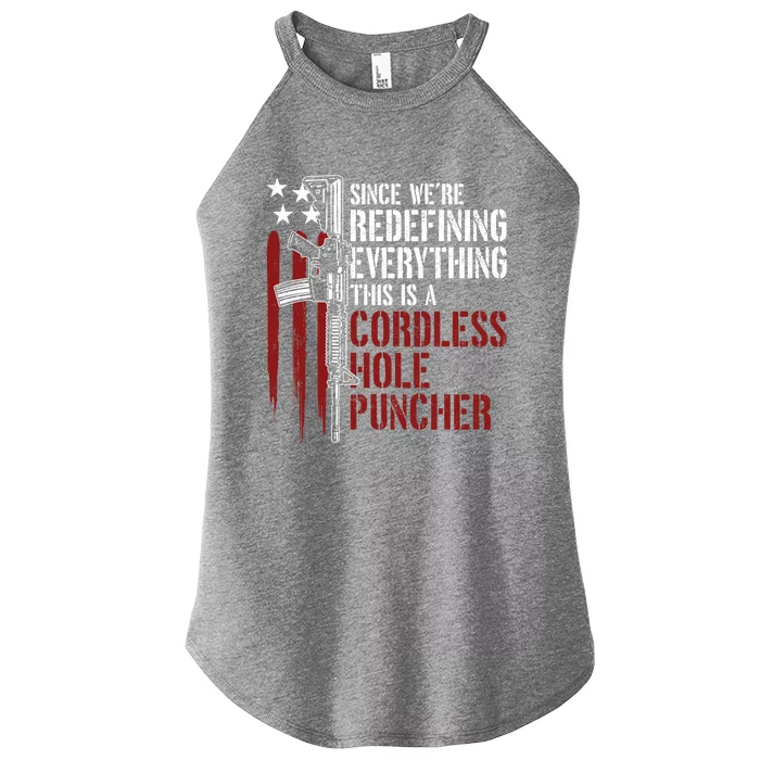 We're Redefining Everything This Is A Cordless Hole Puncher Women’s Perfect Tri Rocker Tank