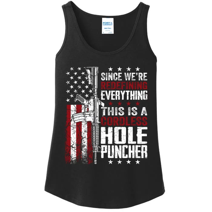 WeRe Redefining Everything This Is A Cordless Hole Puncher Ladies Essential Tank