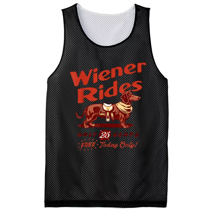 Wiener Rides Free Today Only Funny Wiener Mesh Reversible Basketball Jersey Tank