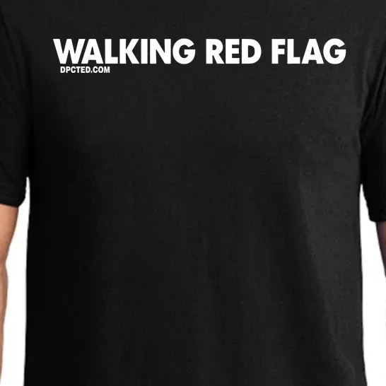 Walking Red Flag Dpcted Pajama Set