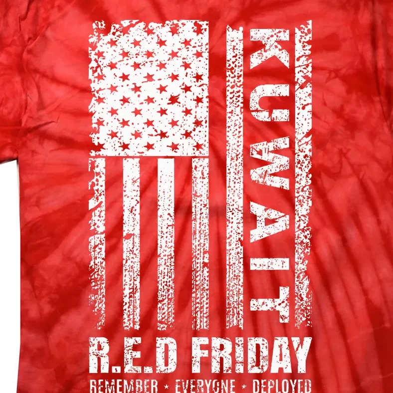 Wear Red for Deployed Kuwait R.E.D. Friday Flag Gift Tie-Dye T-Shirt