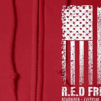 Wear Red for Deployed Kuwait R.E.D. Friday Flag Gift Full Zip Hoodie