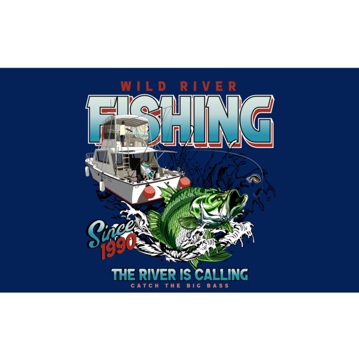 Wild River Fishing Bass Bumper Sticker