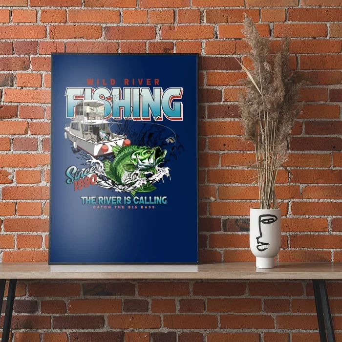 Wild River Fishing Bass Poster