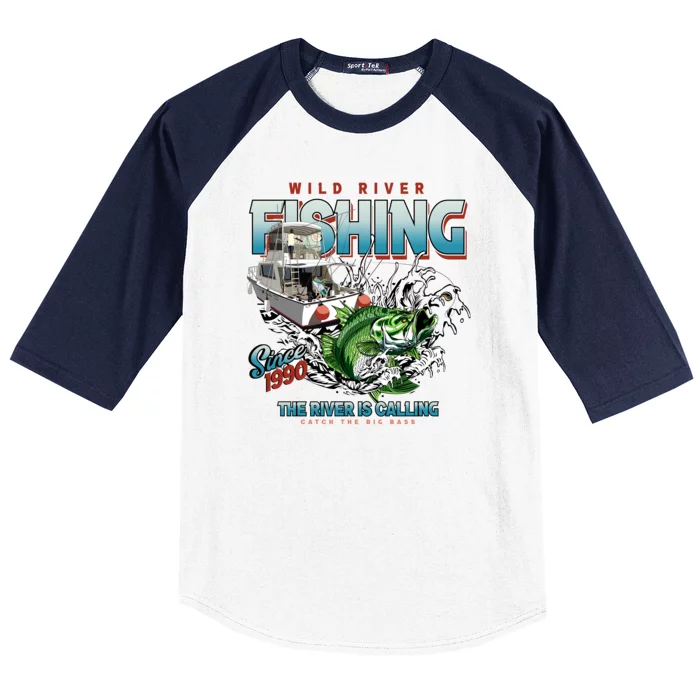 Wild River Fishing Bass Baseball Sleeve Shirt