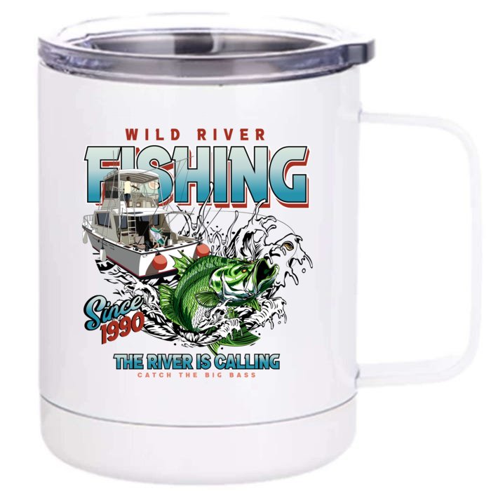 Wild River Fishing Bass Front & Back 12oz Stainless Steel Tumbler Cup