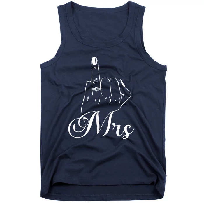 Wife Ring Finger Mrs. Ring Finger Tank Top