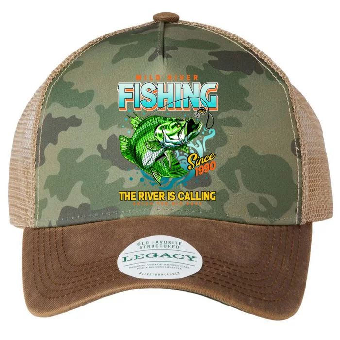 Wild River Fishing The River Is Calling Catch The Big Bass Since 1990 Legacy Tie Dye Trucker Hat