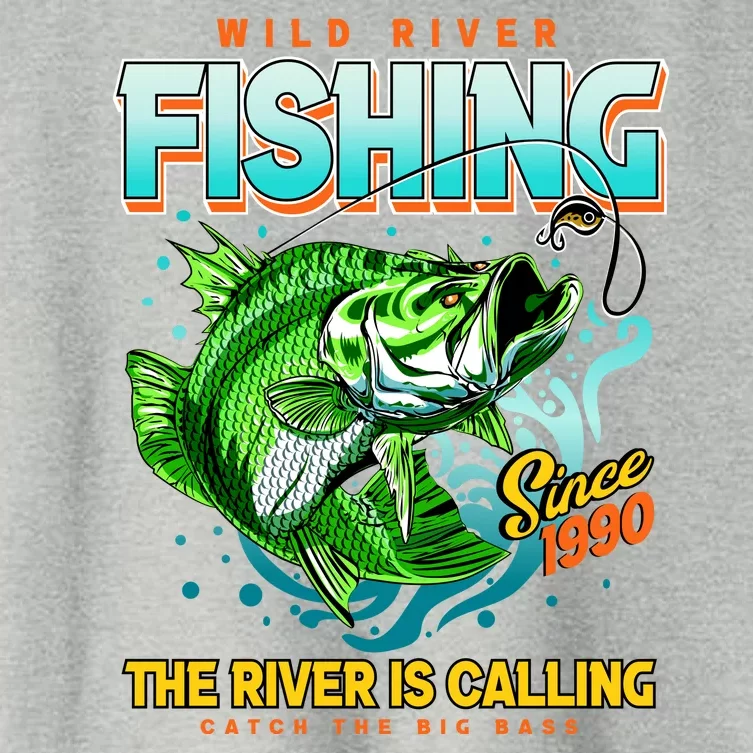 Wild River Fishing The River Is Calling Catch The Big Bass Since 1990 Women's Crop Top Tee