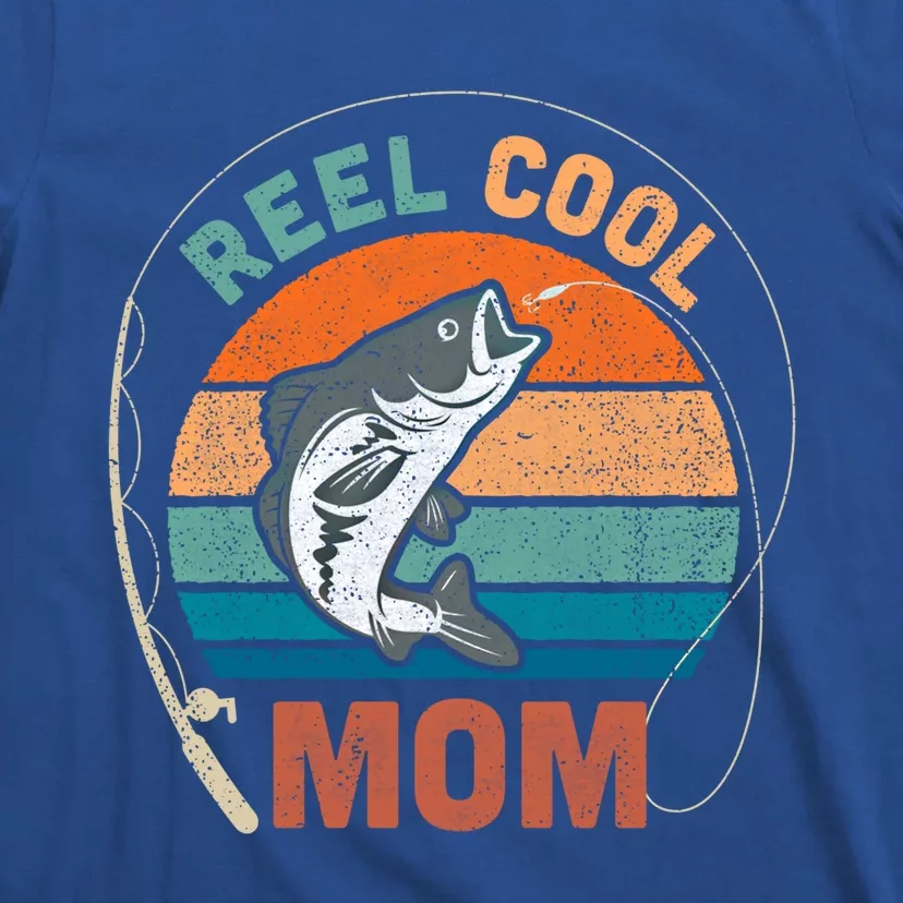 Wo Retro Funny Reel Cool Mom Fishing Mothers Day Gift T-Shirt