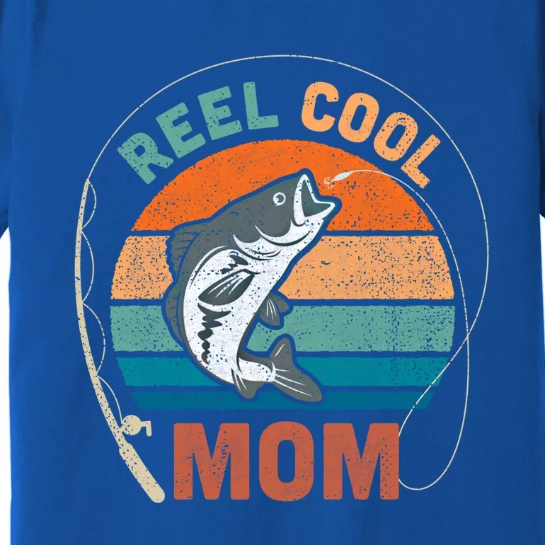 Wo Retro Funny Reel Cool Mom Fishing Mothers Day Gift Premium T-Shirt