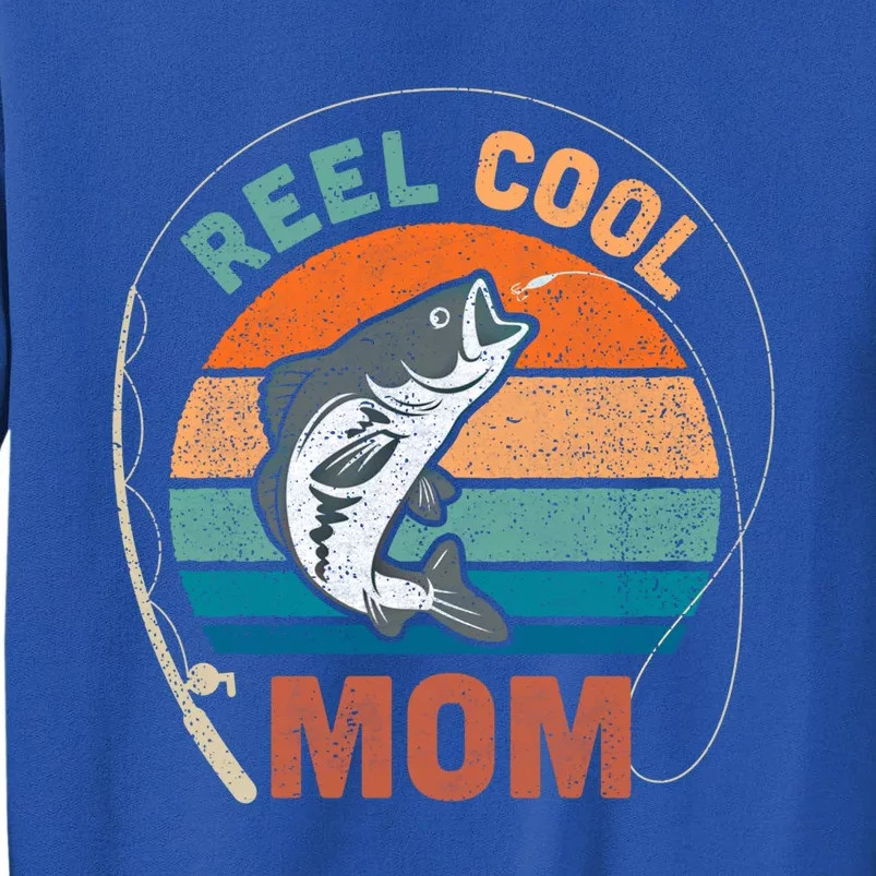 Wo Retro Funny Reel Cool Mom Fishing Mothers Day Gift Tall Sweatshirt