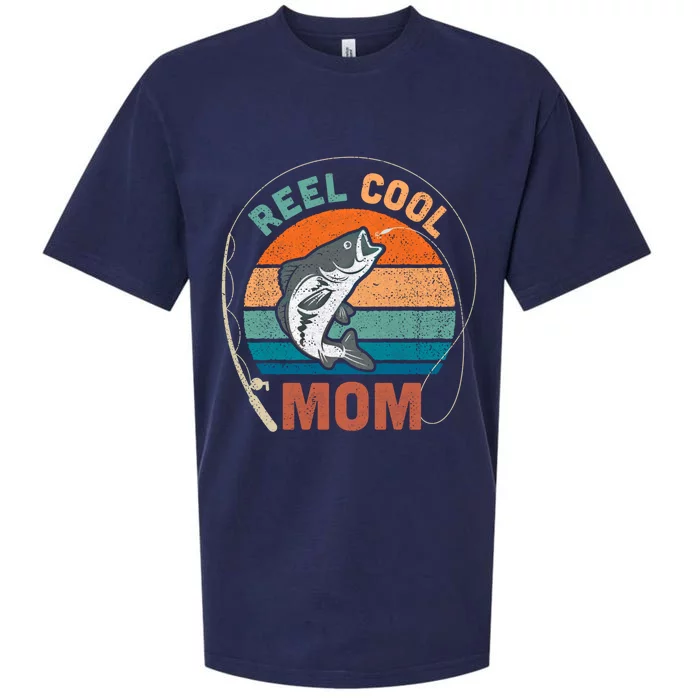 Wo Retro Funny Reel Cool Mom Fishing Mothers Day Gift Sueded Cloud Jersey T-Shirt