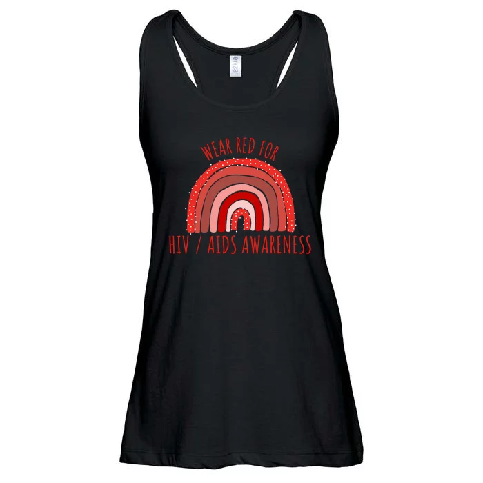 Wear Red For Hiv Aids Awareness Hiv Aids Ladies Essential Flowy Tank