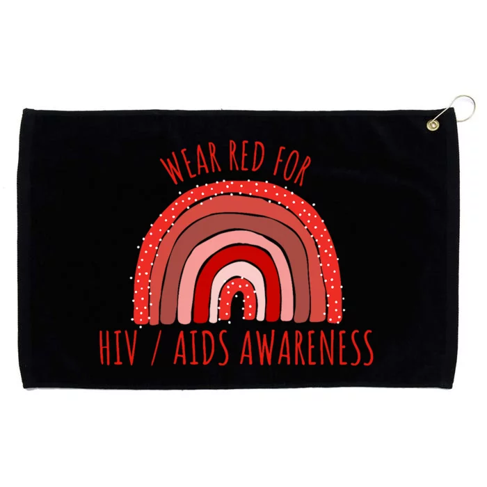 Wear Red For Hiv Aids Awareness Hiv Aids Grommeted Golf Towel