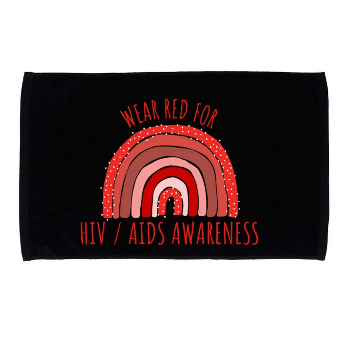 Wear Red For Hiv Aids Awareness Hiv Aids Microfiber Hand Towel