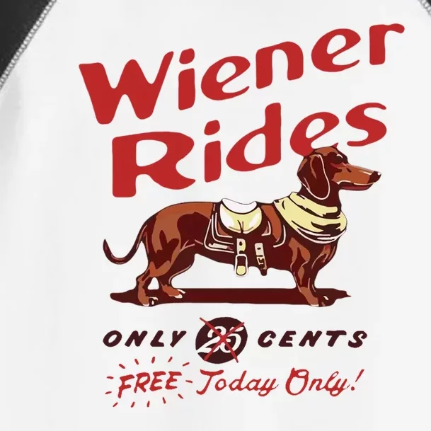 Wiener Rides Free Today Only Funny Wiener Dog Toddler Fine Jersey T-Shirt