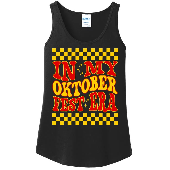 Women Retro Groovy In My Oktoberfest Era Ladies Essential Tank