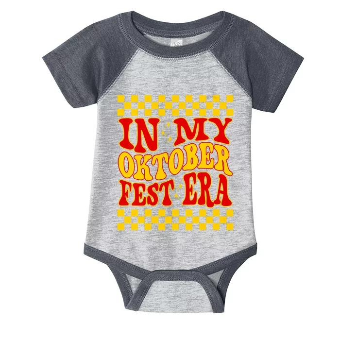 Women Retro Groovy In My Oktoberfest Era Infant Baby Jersey Bodysuit