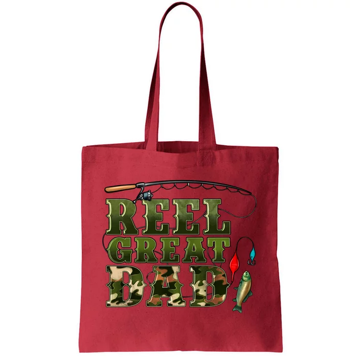 Western Reel Great Dad Fisher Tote Bag