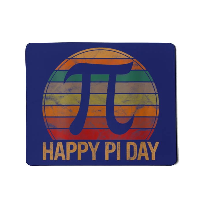 Womens Retro Happy Pi Day Sunset Gift Math Teacher Geek Pi Day Mousepad