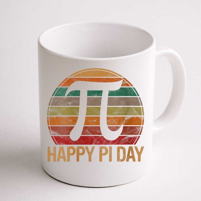 Womens Retro Happy Pi Day Sunset Gift Math Teacher Geek Pi Day Front & Back Coffee Mug