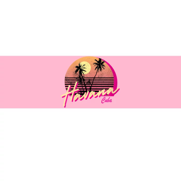 Womens Retro Havana Cuba California Beach Sunset Bumper Sticker