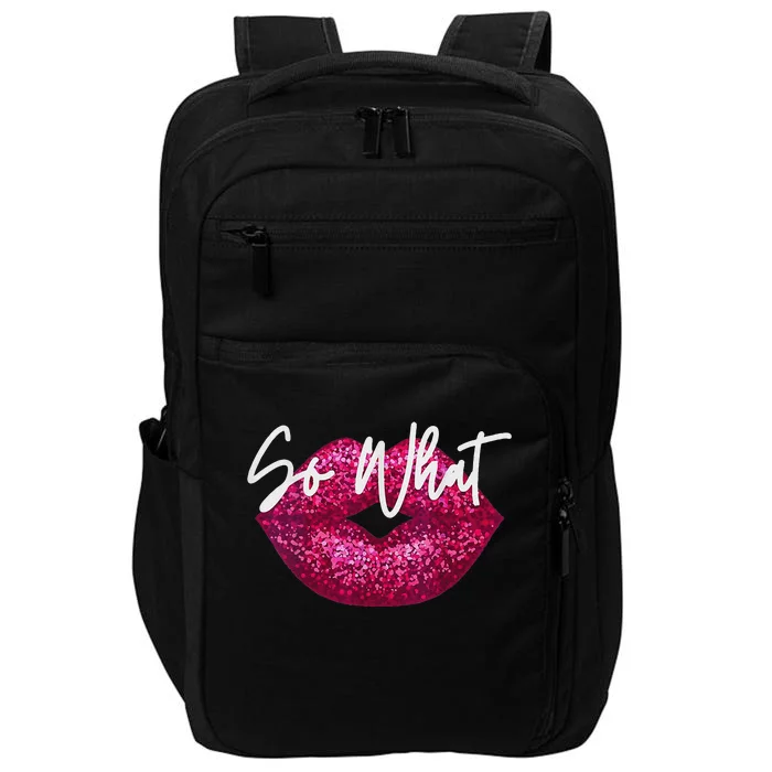 Women Retro I So What Funny Colors Gift Impact Tech Backpack