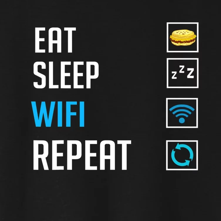 Wifi Router Internet Password Quotes Computer Wlan Women's Crop Top Tee