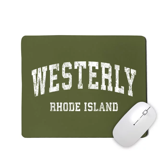 Westerly Rhode Island Ri Vintage Varsity Sports Mousepad