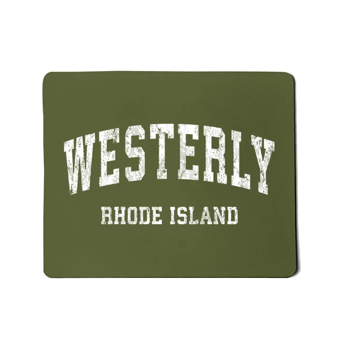 Westerly Rhode Island Ri Vintage Varsity Sports Mousepad