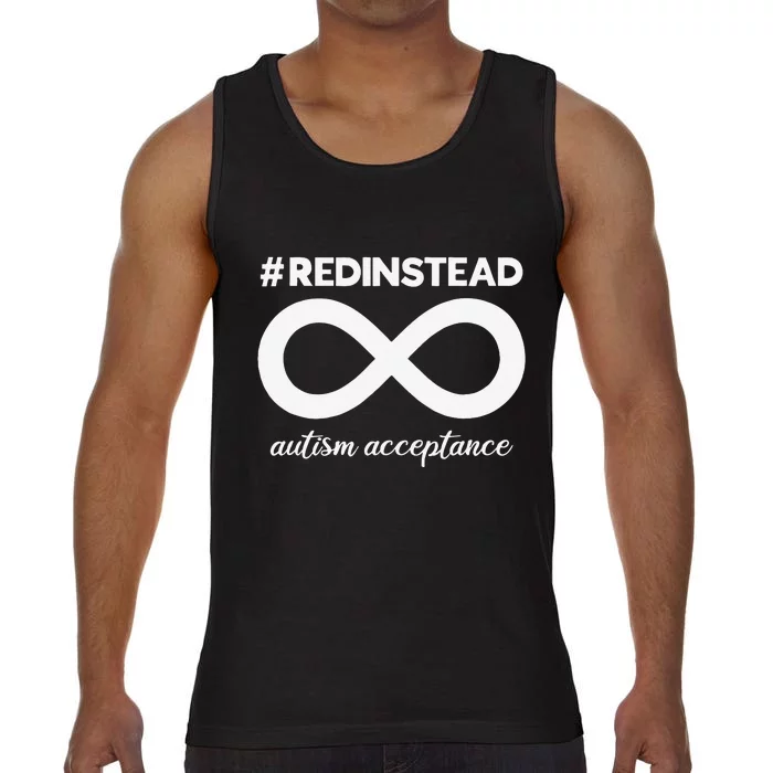 Wear Red Instead Acceptance Of Autism Autistic Comfort Colors® Tank Top