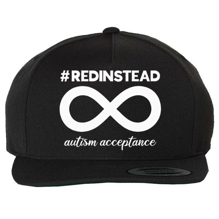 Wear Red Instead Acceptance Of Autism Autistic Wool Snapback Cap