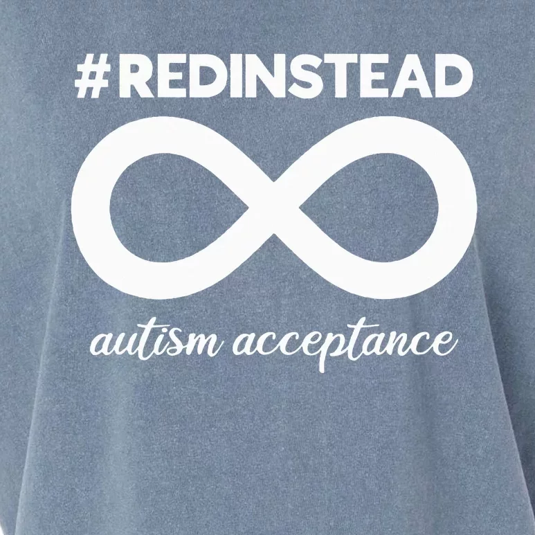 Wear Red Instead Acceptance Of Autism Autistic Garment-Dyed Women's Muscle Tee