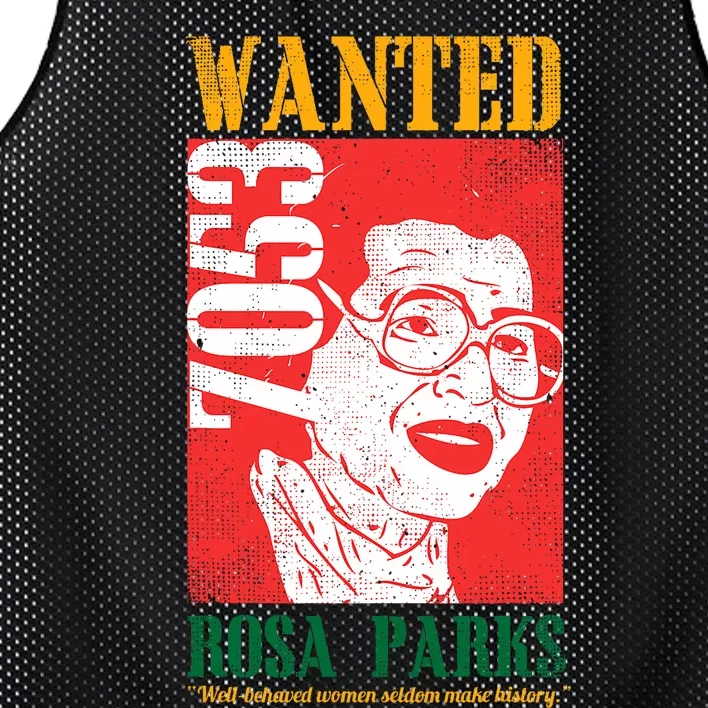 Wanted Rosa Inspirational Black History Month Gift Mesh Reversible Basketball Jersey Tank