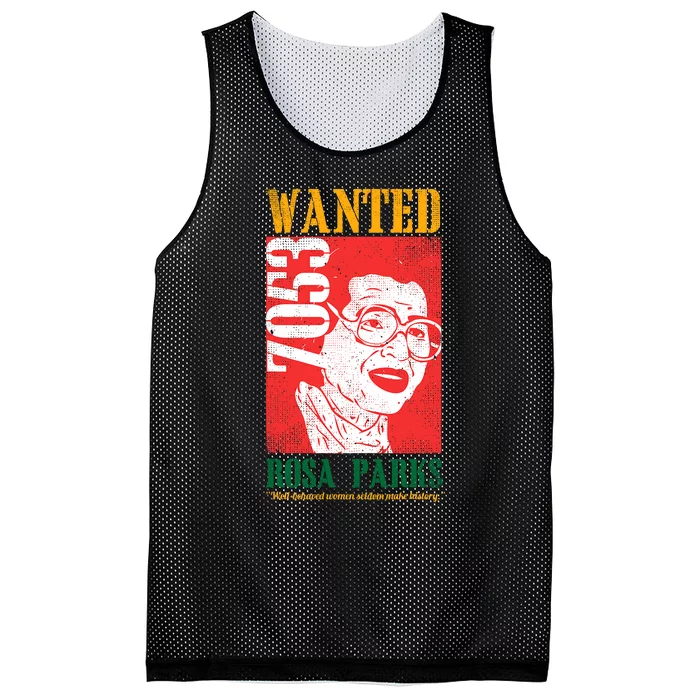 Wanted Rosa Inspirational Black History Month Gift Mesh Reversible Basketball Jersey Tank