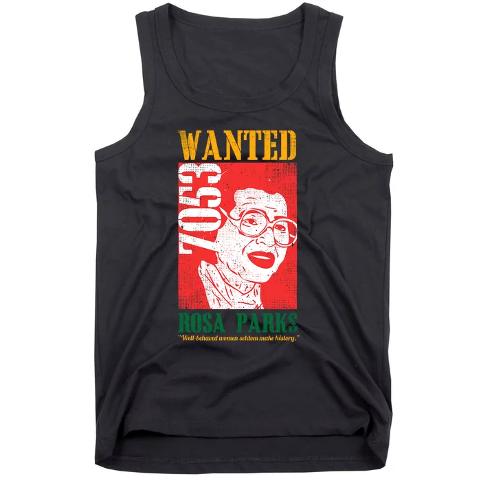 Wanted Rosa Inspirational Black History Month Gift Tank Top