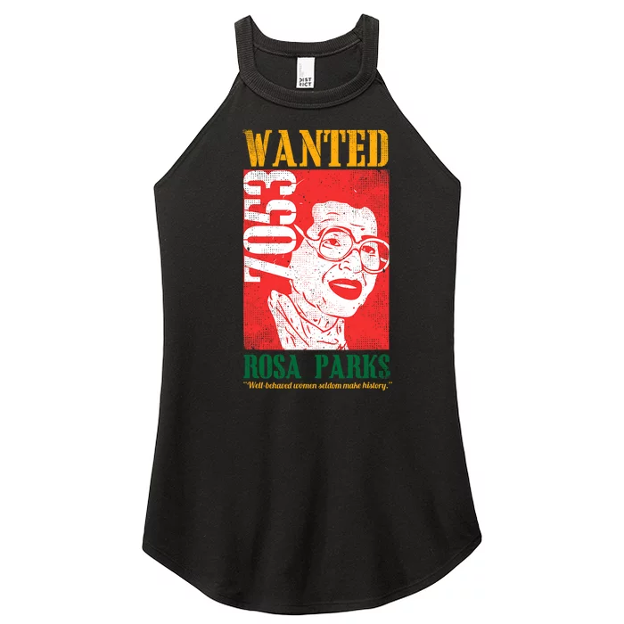 Wanted Rosa Inspirational Black History Month Gift Women’s Perfect Tri Rocker Tank