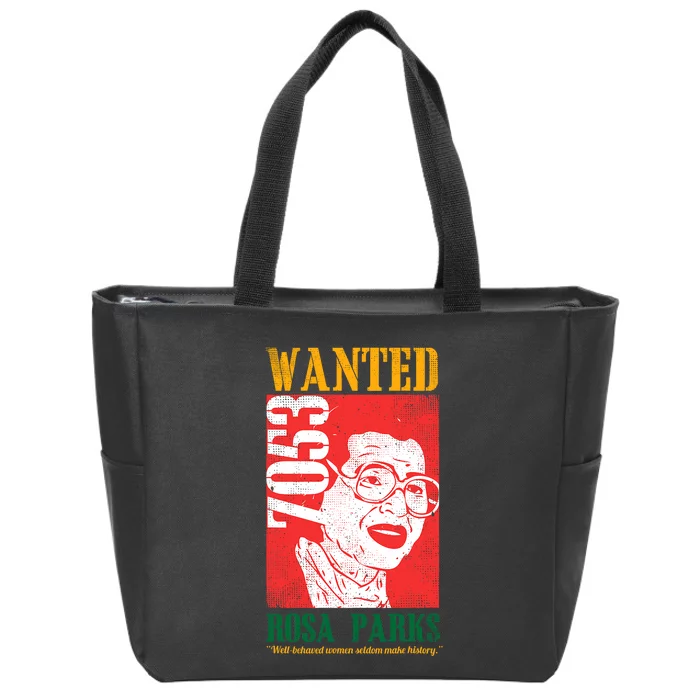 Wanted Rosa Inspirational Black History Month Gift Zip Tote Bag