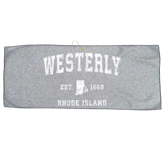 Westerly Rhode Island Ri Vintage Sports Large Microfiber Waffle Golf Towel